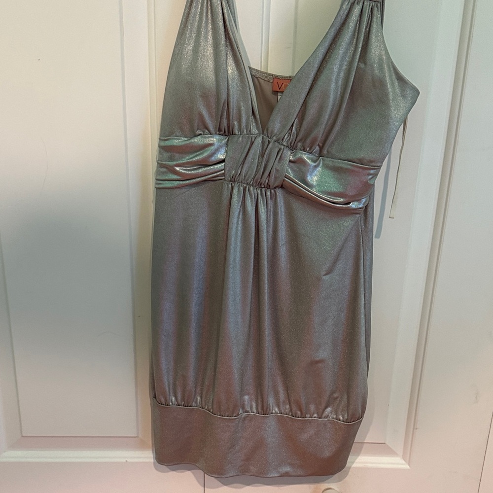 Metallic Silver Halter Necklace Women